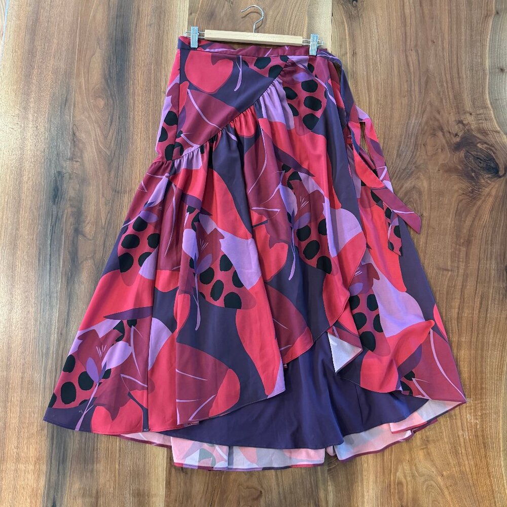 Hutch color block print maxi skirt size XS